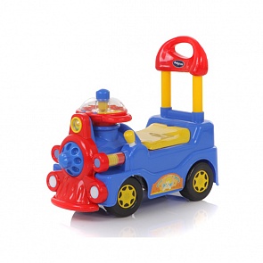 Детская синяя каталка со звуковым эффектом Train (Baby Care, 406_Blue)